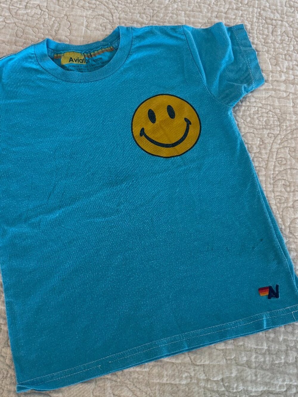 KIDS Aviator Nation Smiley Tee, Size 8